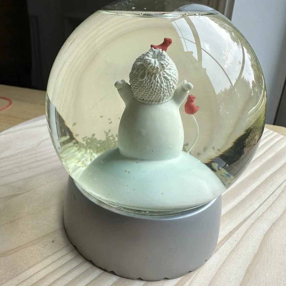 Department 56 Snowman Snow Globe 4.5 Inch Joy Seasons Greetings Enesco‎ 2009
